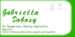 gabriella dobosy business card